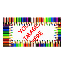 pencil frame customised photo card