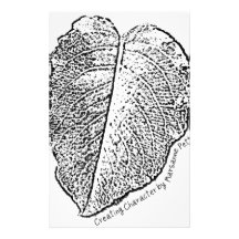 Pencil Sketch Leaf Personalized Stationery