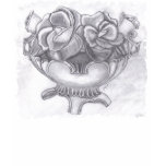 Pencil Sketch of Flowers in a Vase t-shirts