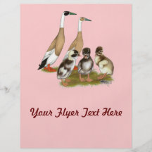 Penciled Runner Duck Family Full Color Flyer