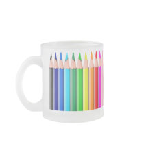 Pencils - Customised Frosted Glass Mug