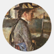 Pending By Leibl Wilhelm (Best Quality) Round Sticker