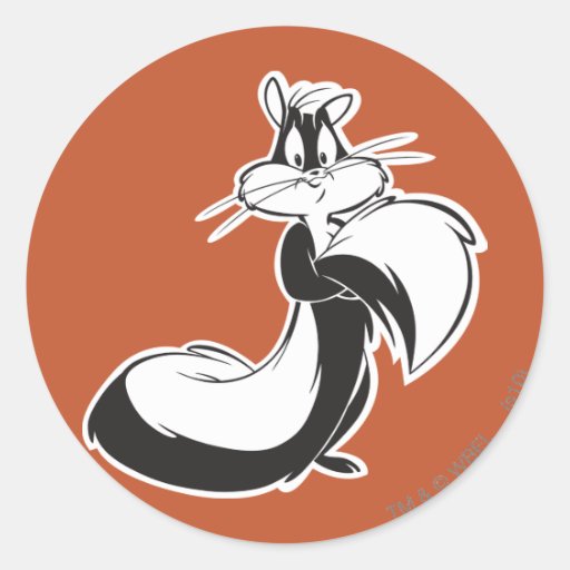 Penelope Grabbing Tail Round Sticker