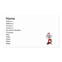 Pengiun at north pole business card template