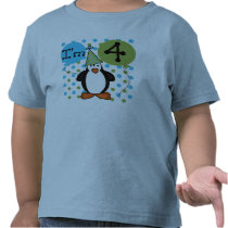 Penguin 4th Birthday Tee Shirts