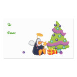 Penguin Angel Gift Tags business cards