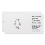 Penguin art fun fresh simple line drawing logo photo cards