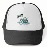 Penguin at Beach Tshirts and Gifts Trucker Hats