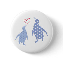 penguin button blue