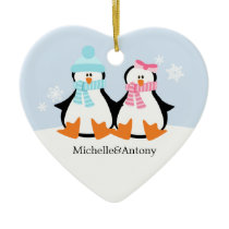 Penguin Couple Ornaments