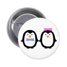 Penguin Couple Pinback Button