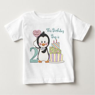 Penguin Cutie - Boy Second Birthday Shirts