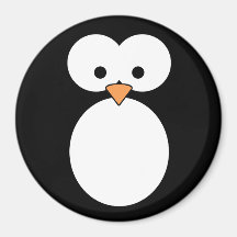 Penguin Eyes Refrigerator Magnets