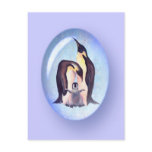 PENGUIN FAMILY BUBBLE by SHARON SHARPE postcards