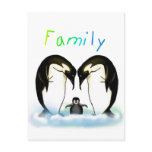 Penguin Family Card & Postcard