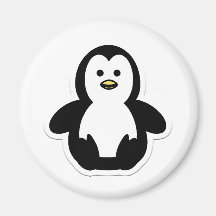 penguin fridge magnet