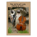 Penguin Gig Invite Greeting Cards
