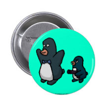 Penguin Hold Up! Pinback Button