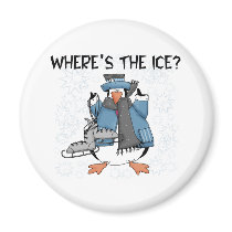Penguin Ice Skating Magnets