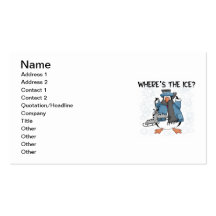 Penguin Ice Skating Tshirts and Gifts Business Card Template