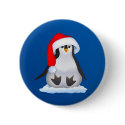 Penguin in Santa Hat buttons