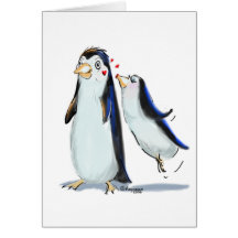 PeNgUiN KiSs Greeting Card
