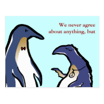 penguin lifestyles - customisable post card