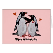 Penguin Love Anniversary Cards