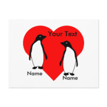 Penguin Love Couple Postcard
