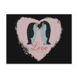 Penguin Love Heart Postcard