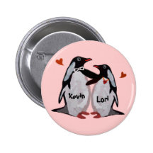 Penguin Love Pinback Buttons