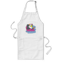 penguin on vacation apron