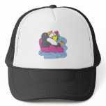 penguin on vacation mesh hats