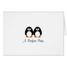 Penguin Perfect Pair Wedding Card