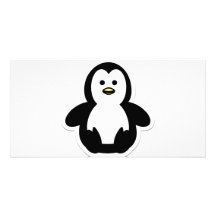 penguin personalized photo card