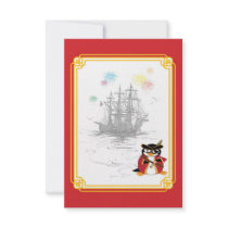 Penguin Pirate RSVP Card Announcements