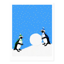 Penguin Play Post Cards