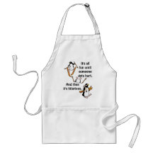 Penguin Ski Adventure Apron