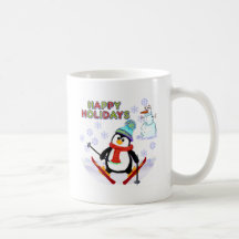 Penguin Skier Mug