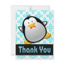 PENGUIN THANK YOU NOTE CARDS ANNOUNCEMENT
