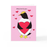 Penguin Valentine -- Cool Heart Penguin Card