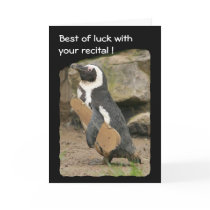 Penguin Violin Recital, Good Luck Card