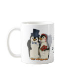 Penguin Wedding Mug - Customise text area