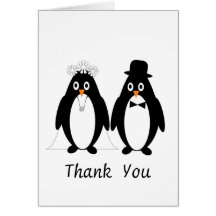 Penguin Wedding Thank You Card