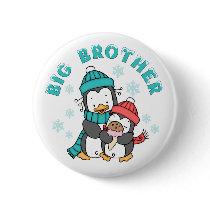 Penguin Winter Big Brother Button