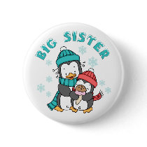 Penguin Winter Big Sister Pins