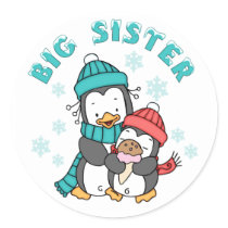Penguin Winter Big Sister Sticker