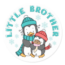 Penguin Winter Little Brother Stickers