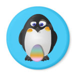 Penguin with Easter Egg Magnets