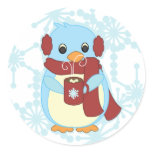Penguin with hot cocoa stickers
